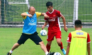 HLV Park Hang-seo và các học trò có gần nửa tháng tập huấn tại Hàn Quốc để chuẩn bị cho AFF Cup. Ảnh: Vnexpress