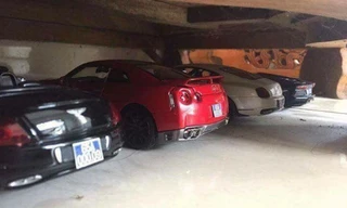 Ô tô đồ chơi gắn biển xanh khiến nhiều người hiểu nhầm.