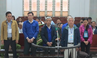 Các bị cáo tại tòa.