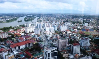Đô thị Huế nhìn từ trên cao.