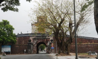 Đường vào Kinh thành Huế không còn tấp nập, nhộn nhịp như mọi khi.