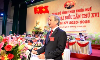 Ông Lê Trường Lưu - UVTW Đảng, Bí thư Tỉnh ủy khóa XV, tái đắc cử Bí thư Tỉnh ủy TT-Huế khóa XVI.