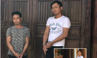 Hai kẻ chuyên trộm cổ vật Tửu và Chí,cùng tang vật (ảnh nhỏ).