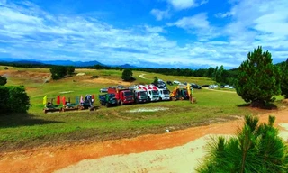 Lễ khởi công quần thể sân golf Thiên An do Công ty CP Thiên An làm chủ đầu tư diễn ra vào sáng 30/5 . (ảnh: Vương Văn)