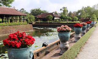 Một góc của vườn Ngự uyển Cơ Hạ trong Hoàng cung nhà Nguyễn xưa