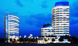 Tổ hợp tòa nhà hoàn thành xây dựng sẽ trở thành biểu trưng của VNPT tại Thừa Thiên Huế (ảnh phối cảnh)