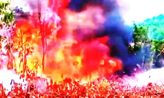 Vụ cháy bùng phát dữ dội trong khuôn viên Trường bắn Phú Bài thuộc Trung đoàn 6 Bộ Chỉ huy Quân sự tỉnh TT-Huế