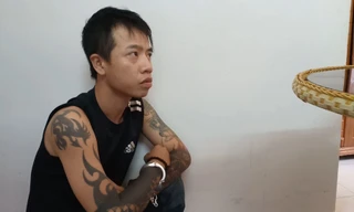 Đối tượng ma túy với toàn thân đầy hình xăm trổ Nguyễn Quốc Huy