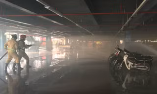 Diễn tập chữa cháy điểm “nóng” ở sân bay Tân Sơn Nhất