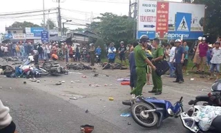 Hiện trường tai nạn.