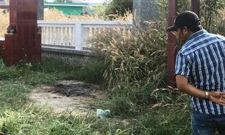 Nơi phát hiện nhiều mẩu xương người bị đốt.