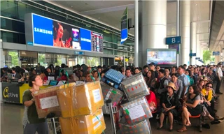 Lượng hành khách qua sân bay Tân Sơn Nhất dịp Tết Nguyên đán 2019 tăng cao hơn các năm trước.