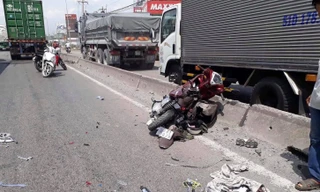 Hiện trường vụ tai nạn.