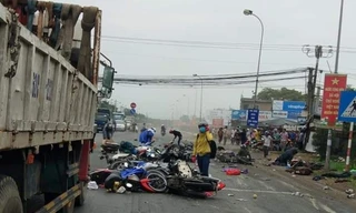 Hiện trường tai nạn. Ảnh: fb Nguyễn Công Nguyên.