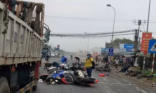Hiện trường tai nạn. Ảnh: fb Nguyễn Công Nguyên.