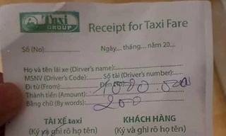Tài xế taxi thu 1,2 triệu đồng của hành khách.