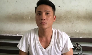 Trọng đầu thú sau khi gây án.