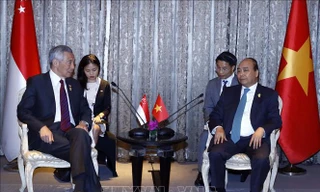 Thủ tướng Nguyễn Xuân Phúc gặp Thủ tướng Singapore Lý Hiển Long