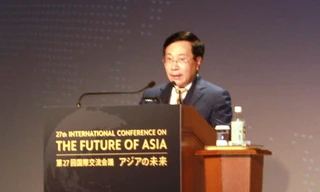 Phó Thủ tướng Phạm Bình Minh phát biểu tại hội nghị. (Ảnh: Mofa)