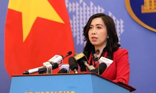 Người phát ngôn Bộ Ngoại giao Lê Thị Thu Hằng. (Ảnh: Hải Phạm)