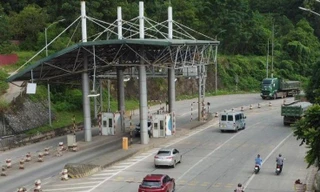 Trạm thu phí cho dự án đường Thái Nguyên – Bắc Kạn đang bỏ không vì bị người dân phản đối. Ảnh: Anh Trọng