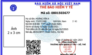 Mẫu thẻ BHYT mới từ ngày 1/42021