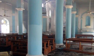 Nhà thờ tan hoang vì bị IS tấn công