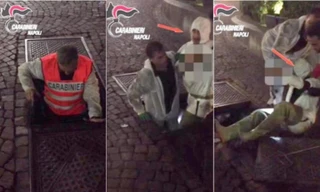 Cảnh sát Ý xuống hiện trường.