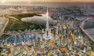 Hình ảnh mô phỏng dự án Dubai Creek Harbour trong đó có toà nhà cao nhất thế giới The Tower