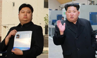 Anh Kim Minyong (trái) và nhà lãnh đạo Triều Tiên Kim Jong-un