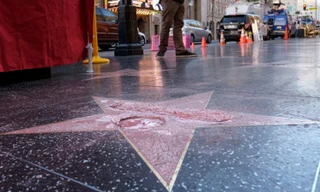 Ngôi sao mang tên Donald Trump trên Đại lộ Danh vọng Hollywood ở Los Angeles, California, Mỹ