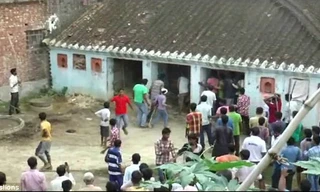 Một trong những ngôi nhà bị con thú dữ tấn công.