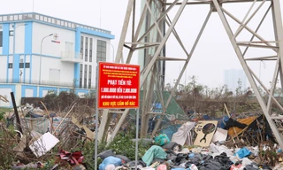 Hàng chục biển cấm đổ rác 'vô dụng' tại tuyến đường nghìn tỷ của Thủ đô