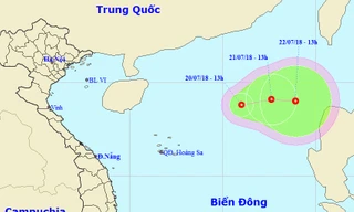 Áp thấp nhiệt đới đang di chuyển chậm hướng về phía Việt Nam