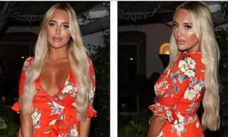 Amber Turner váy ngắn cũn, xẻ sâu siêu gợi cảm bên bạn trai