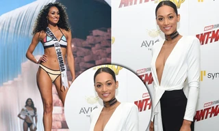 Hoa hậu Mỹ áo xẻ sâu hết cỡ, không nội y dự sự kiện