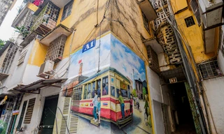 Tranh 3D trở thành 'áo mới' cho khu tập thể ở Hà Nội cực ấn tượng