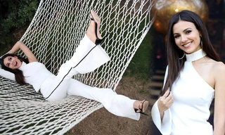 Victoria Justice đẹp tựa thiên thần với áo lệch vai khoe da nuột nà