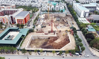 Dự án chung cư 'đất vàng' Hà Nội bất ngờ bị sụp móng, làm sụt đường