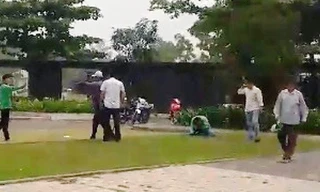 Tài xế Grabbike bị vây đánh