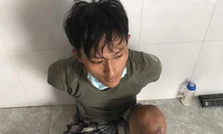 Trương Tấn Tài tại công an.