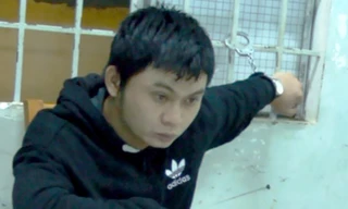 Vũ Ngọc Hiếu tại công an.