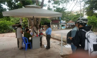 Lực lượng chức năng xử lý vụ việc.