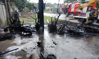 Hiện trường vụ nổ.