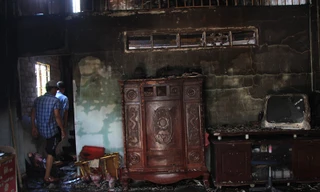 Hiện trường vụ cháy.