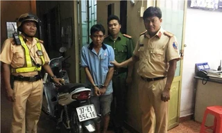 CSGT truy đuổi tên trộm trong đêm.