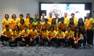 Mục kích buổi tập đầu tiên của tuyển nữ Việt Nam tại ASIAD 2018