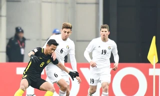 U23 Malaysia (áo đen) cầm hòa Jordan 1-1 