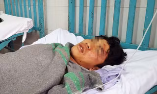Anh Trung đang được điều trị tại bệnh viện