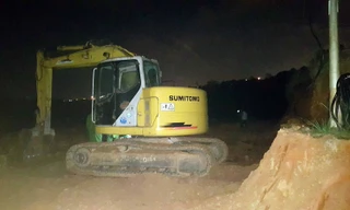 Hiện trường vụ san ủi đất lâm nghiệp trái phép